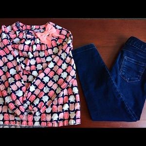 5T Girls blouse and Jeans